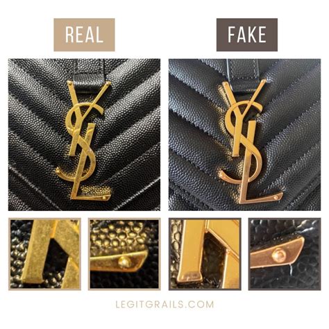 how to spot fake ysl jeans|real vs real YSL bags.